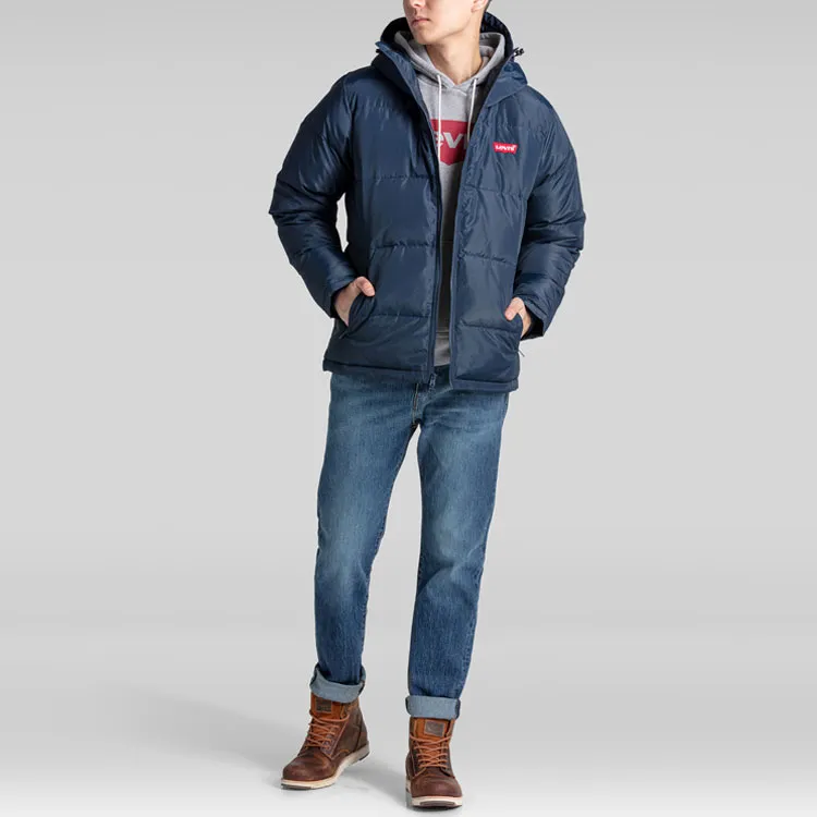 Levis Down Jackets Men Navy Blue-2