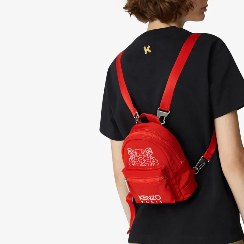 KENZO Canvas Backpack Women's Red-3