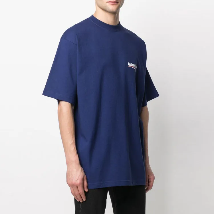 Balenciaga Political Campaign Oversized T-Shirt Dark Blue/Multi-3