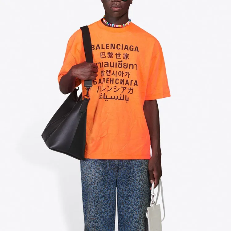 Balenciaga T Shirt Men's Orange-3