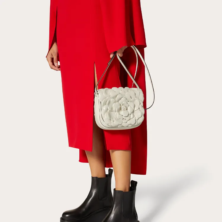 Valentino Atelier Sheepskin Leather Messenger Bag Shoulder Bags Handbags Women's White-5