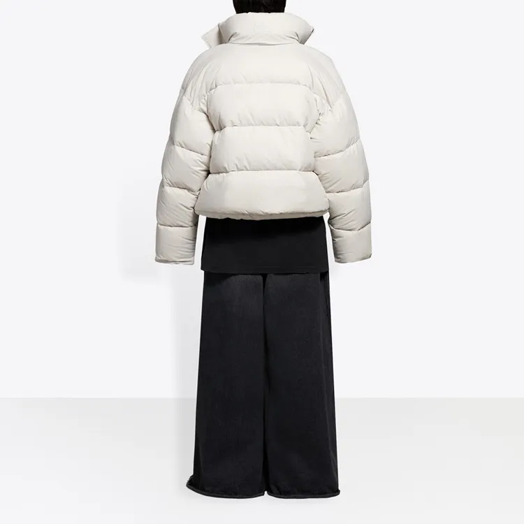 Balenciaga Cropped Coats Women's White-3