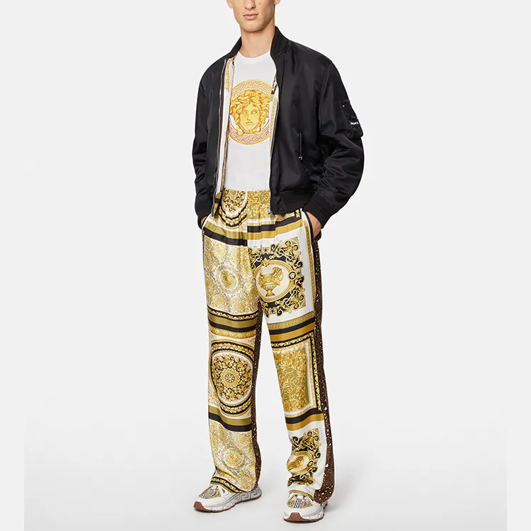 VERSACE Medusa Amplified Embroidered T Shirt-4