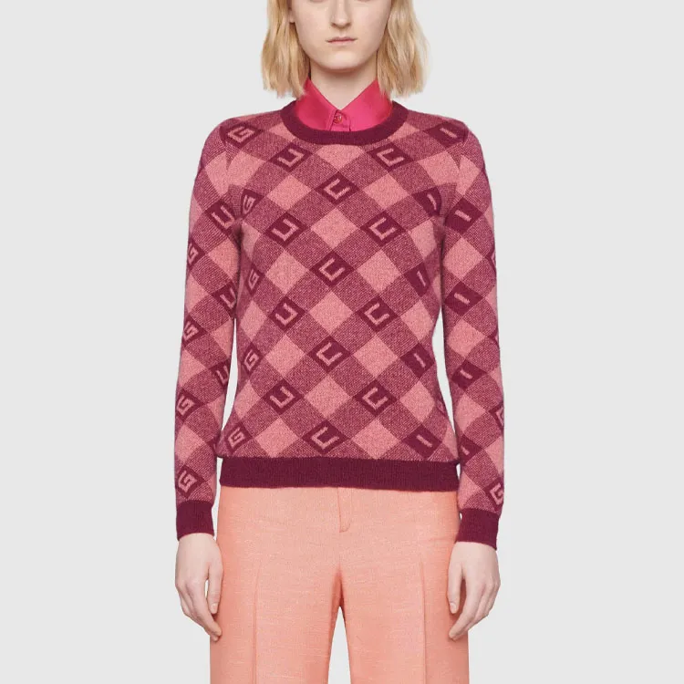 GUCCI Sweaters Women's Burgundy-1