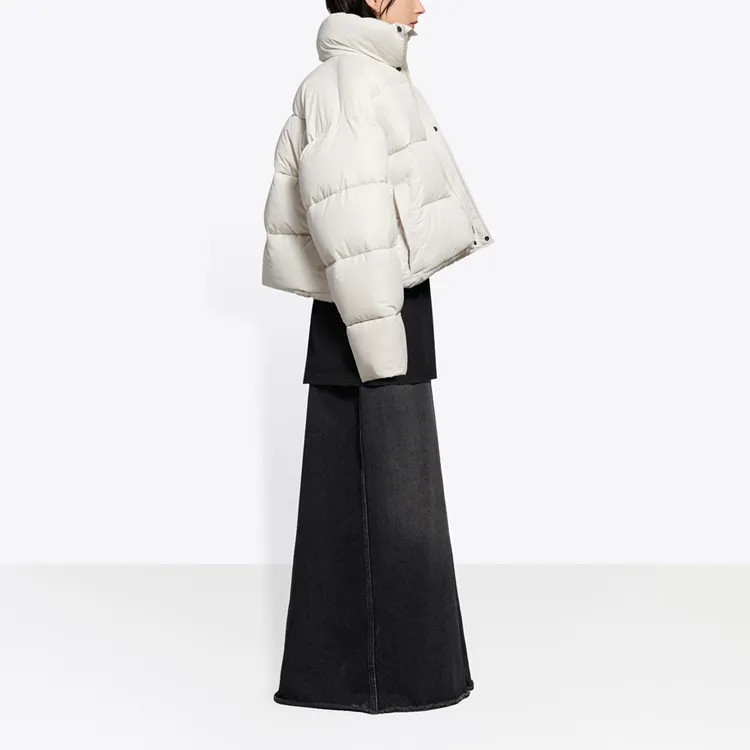 Balenciaga Cropped Coats Women's White-4