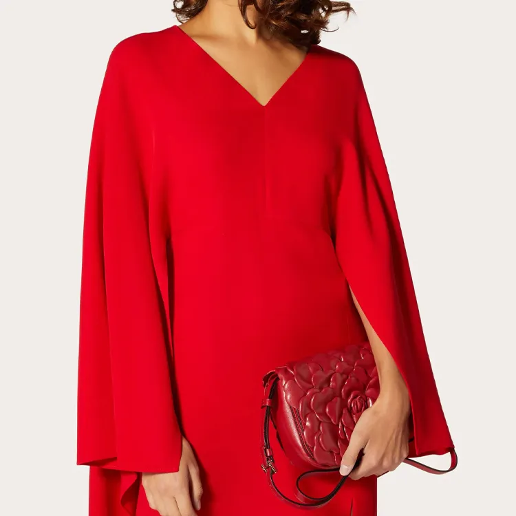 Valentino Atelier Sheepskin Leather Messenger Bag Shoulder Bags Handbags Women's Red-5