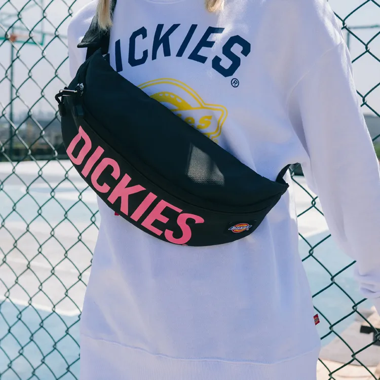 Dickies Polyester Dumpling Bag Crossbody Fanny Pack Sling Bag Regular Unisex Cherry Blossom Pink-3