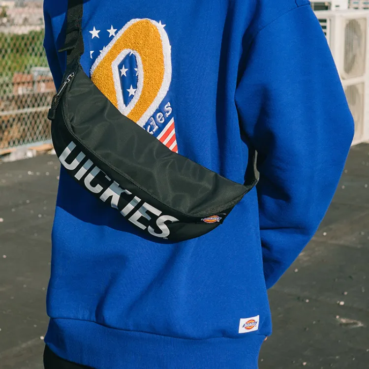 Dickies Polyester Dumpling Bag Crossbody Fanny Pack Sling Bag Regular Unisex Black White-4