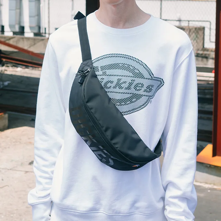 Dickies Polyester Crossbody Bag, Fanny Pack, Sling Bag Regular Unisex Black-2