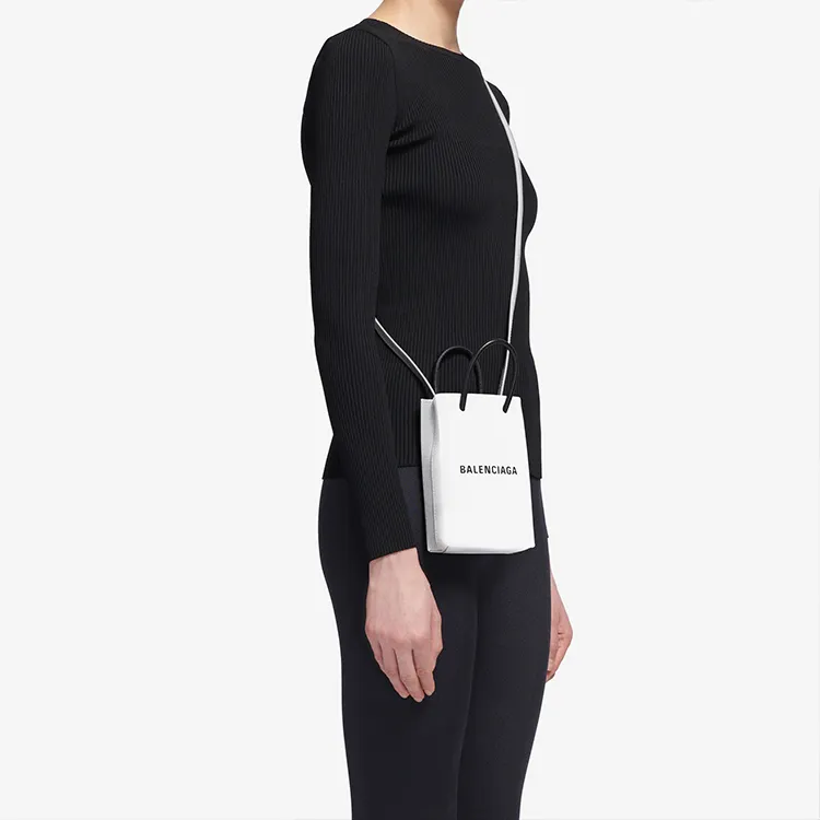 Balenciaga Shopping Phone Holder Tote Bag-7