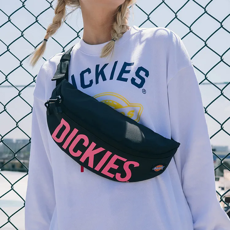 Dickies Polyester Dumpling Bag Crossbody Fanny Pack Sling Bag Regular Unisex Cherry Blossom Pink-4