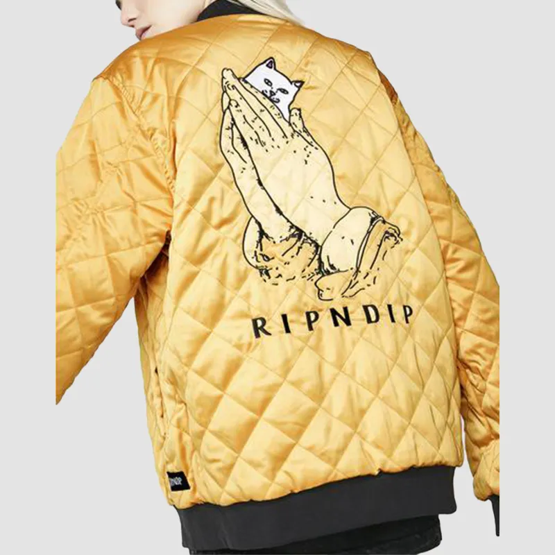 RIPNDIP Loose Fit Thickened Jacket Unisex Black-7