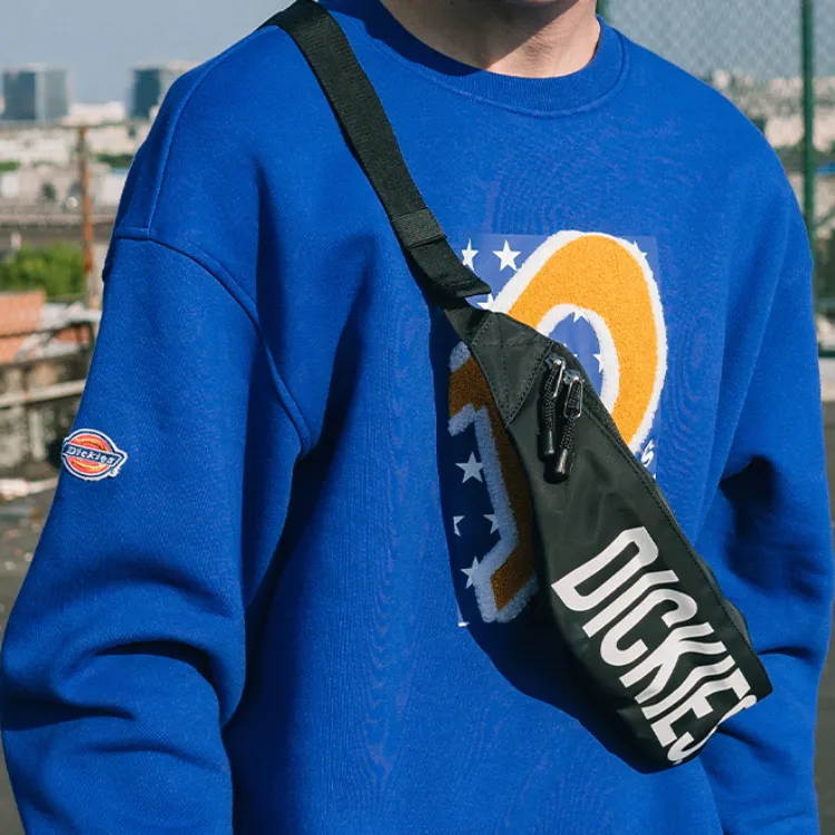 Dickies Polyester Dumpling Bag Crossbody Fanny Pack Sling Bag Regular Unisex Black White-2
