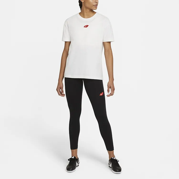 Nike Drop Shoulder Sleeve T Shirt Women's White-2