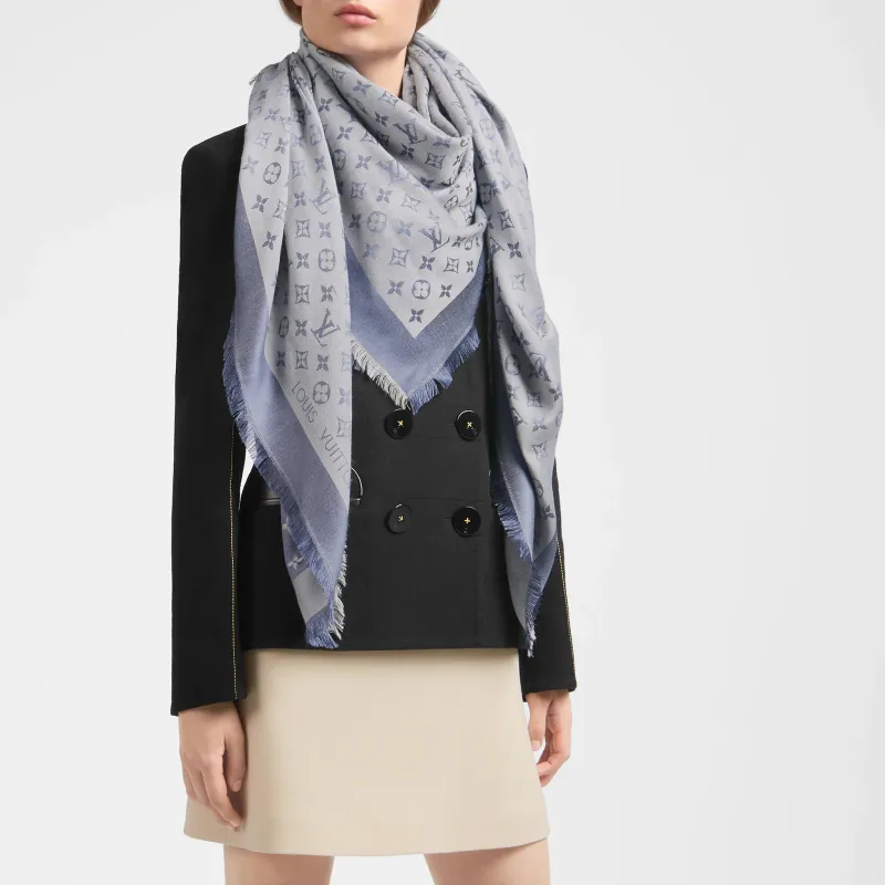 LOUIS VUITTON M76338 Monogram Denim Shawl-3