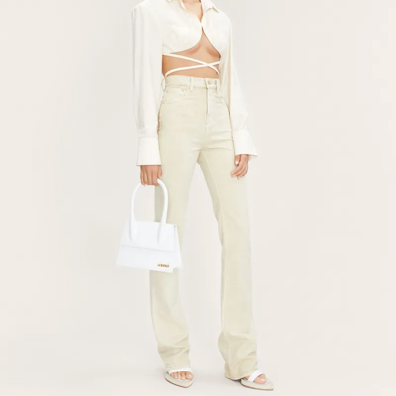 Jacquemus Leather Handbag Medium Size Women's White-3
