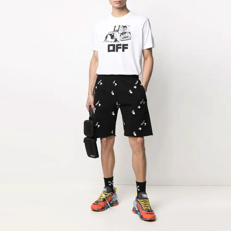 OFF WHITE All Over Logo Print Shorts-2