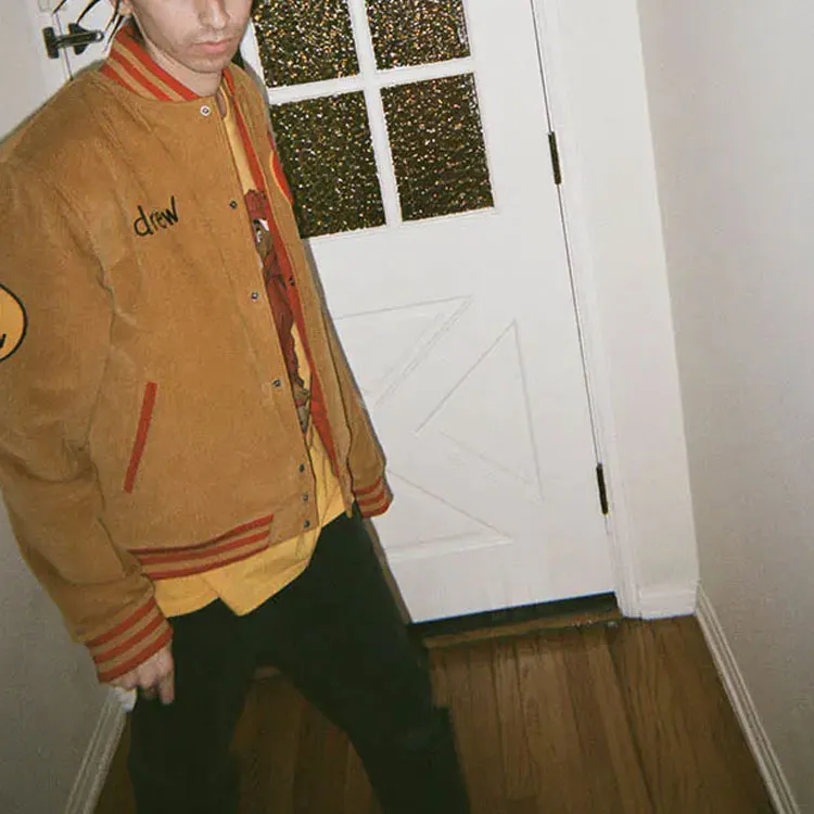 Drew House Smiley Collection Jacket Unisex Mustard Yellow-3