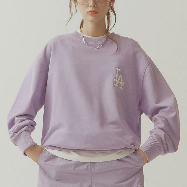 MLB Old Flower Sweatshirts Unisex Purple-3