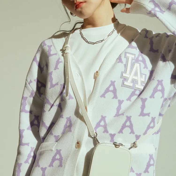 MLB Old Flower Knitwear Unisex Purple-3