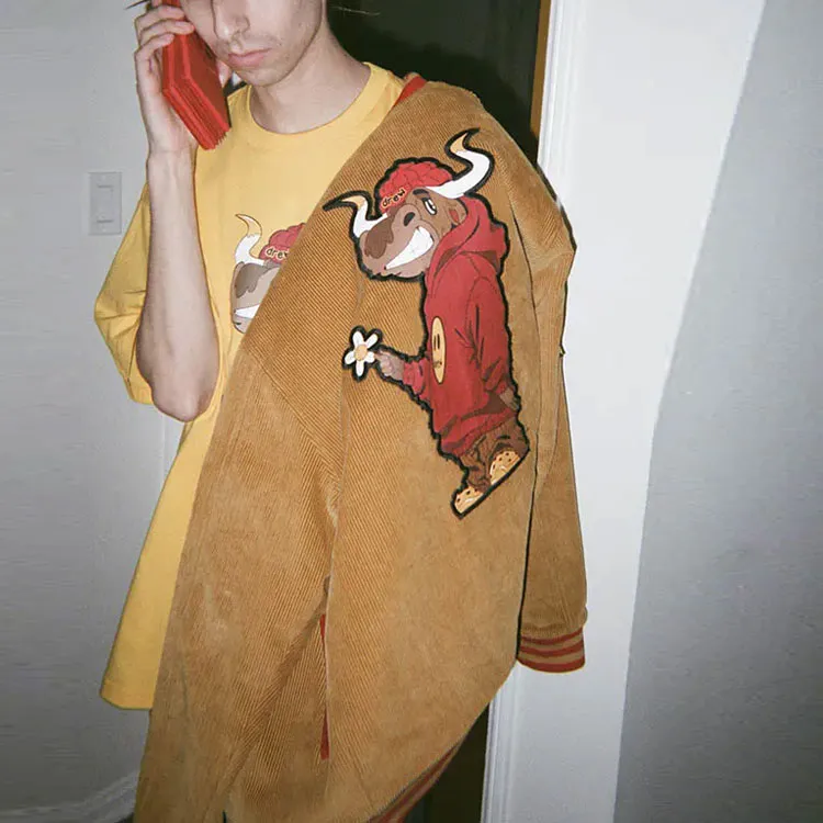 Drew House Smiley Collection Jacket Unisex Mustard Yellow-2