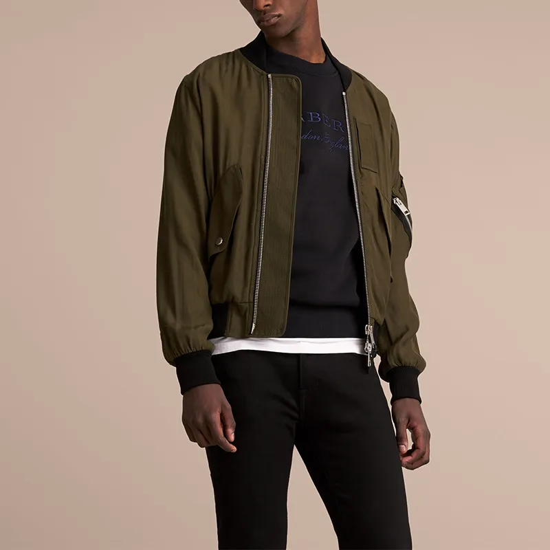 Burberry Jackets Men Army Green-3