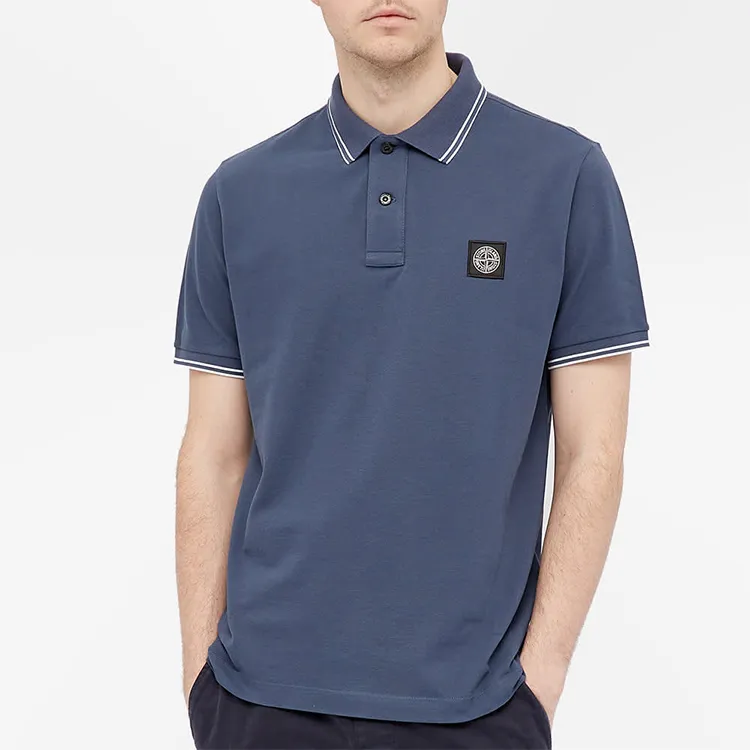 STONE ISLAND Polo Shirts Men Blue-2
