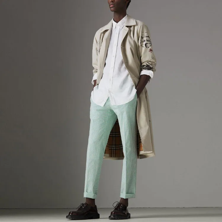 Burberry Cargo Pants Men's White, Green & Multicolor-1