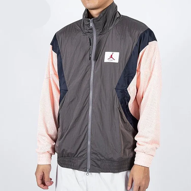 Jordan Flight Jackets Men Gray Pink-2