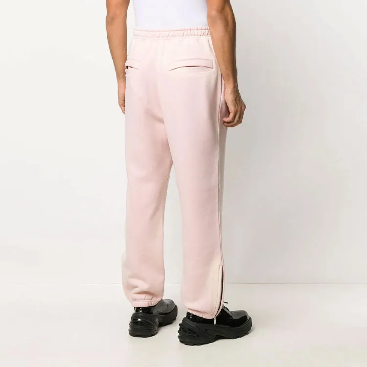 WE11DONE Iridescent Logo Hand Bleached Zip Lounge Pants-4