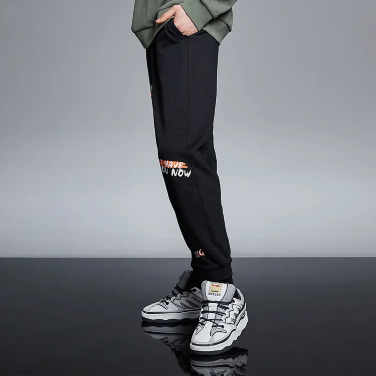 LiNing Knitted Sports Pants Men's Black-5