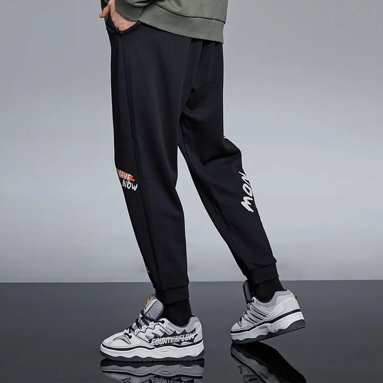 LiNing Knitted Sports Pants Men's Black-6