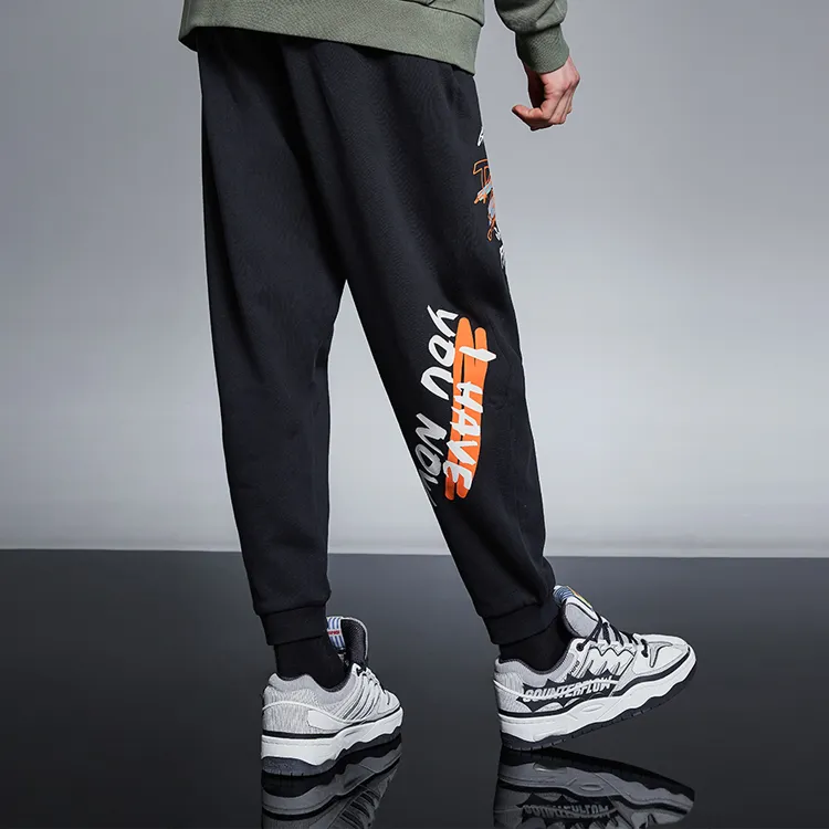 LiNing Knitted Sports Pants Men's Black-7