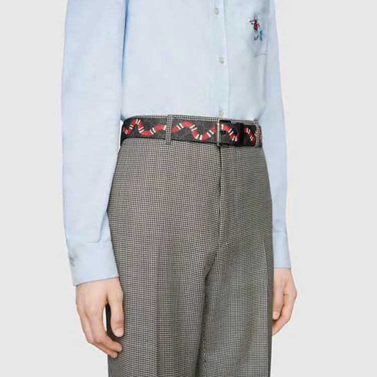 GUCCI Kingsnake Print Belt-2