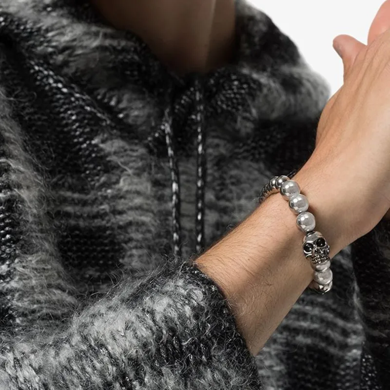 Alexander McQueen Beaded Skull Bracelet-2