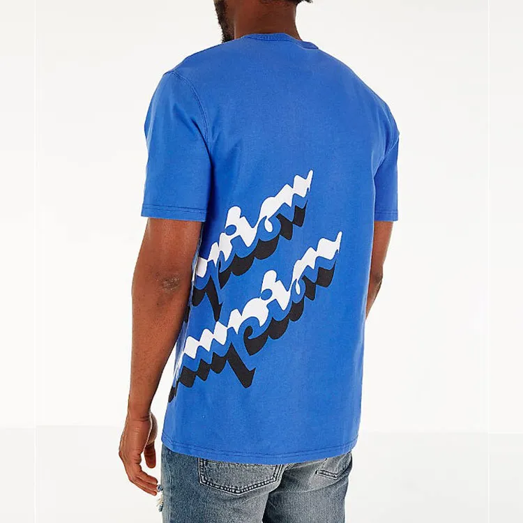 Champion Straight T Shirt US Version Unisex Royal Blue-2