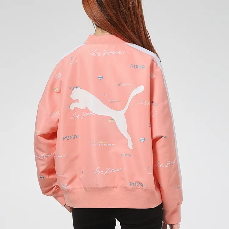 PUMA Casual Jackets Women's Apricot Red-3