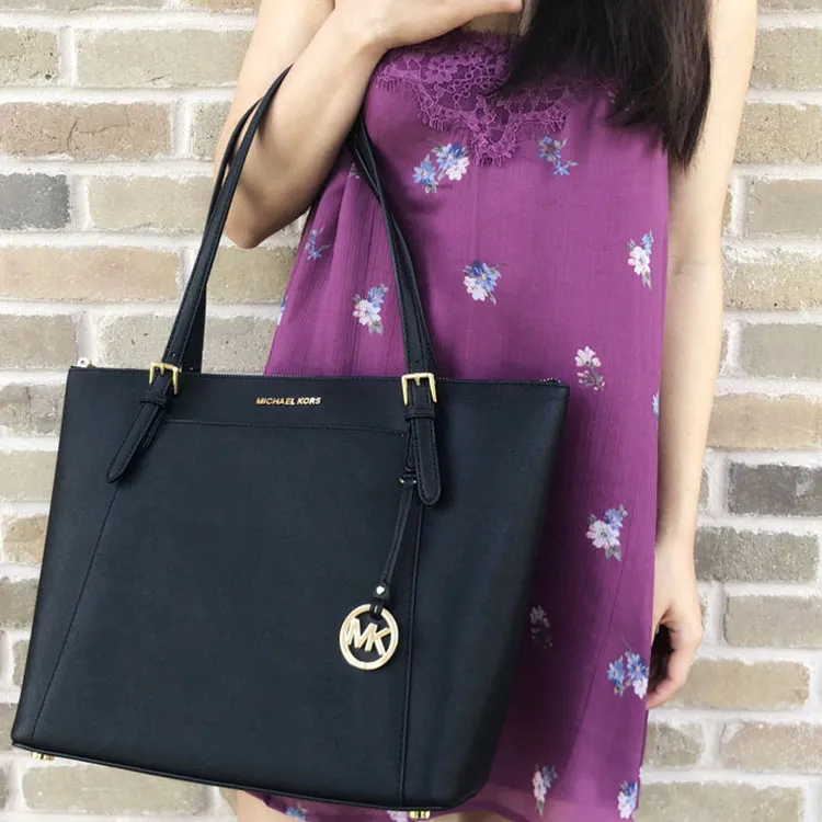 MICHAEL KORS Ciara Leather Tote Bag Shopping Bag Handbag Shoulder Bag Women's Black-5