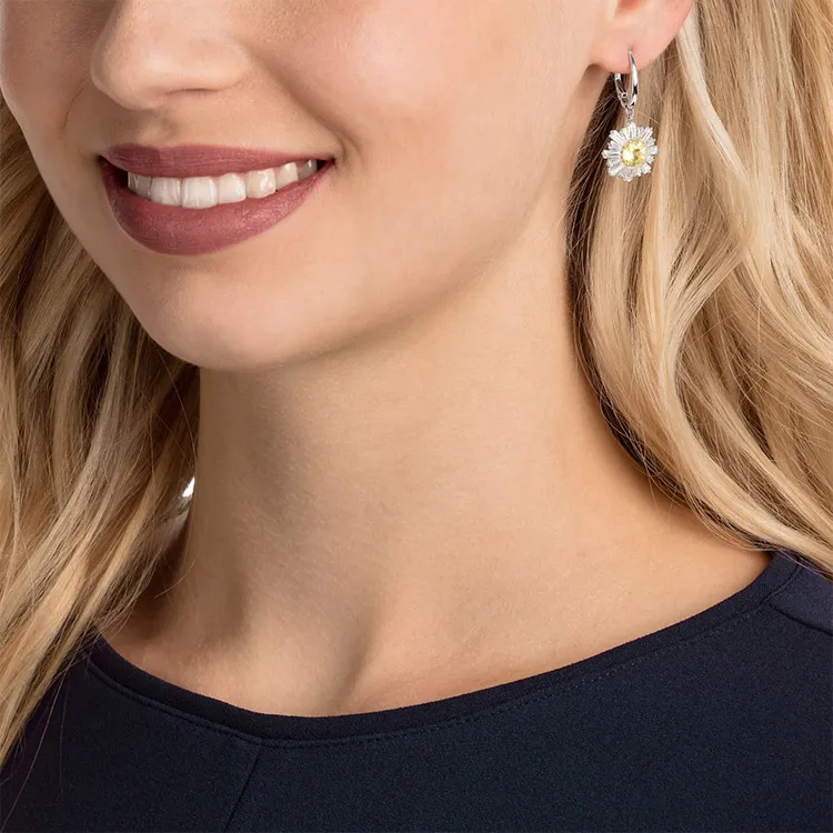Swarovski Sunshine Earrings Women's White-3