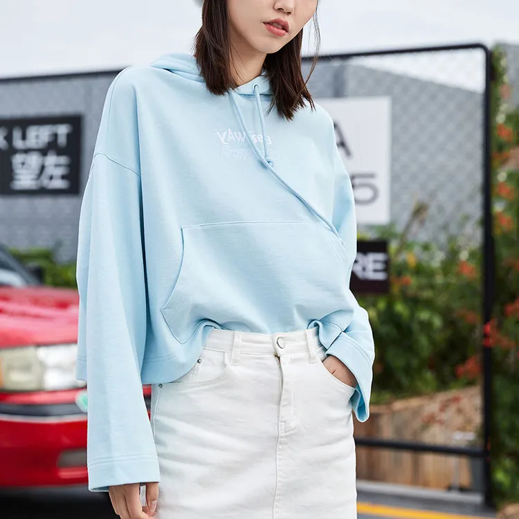 LINING Sports Fashion Collection Sweatshirts Women's Light Umbilical Blue-2
