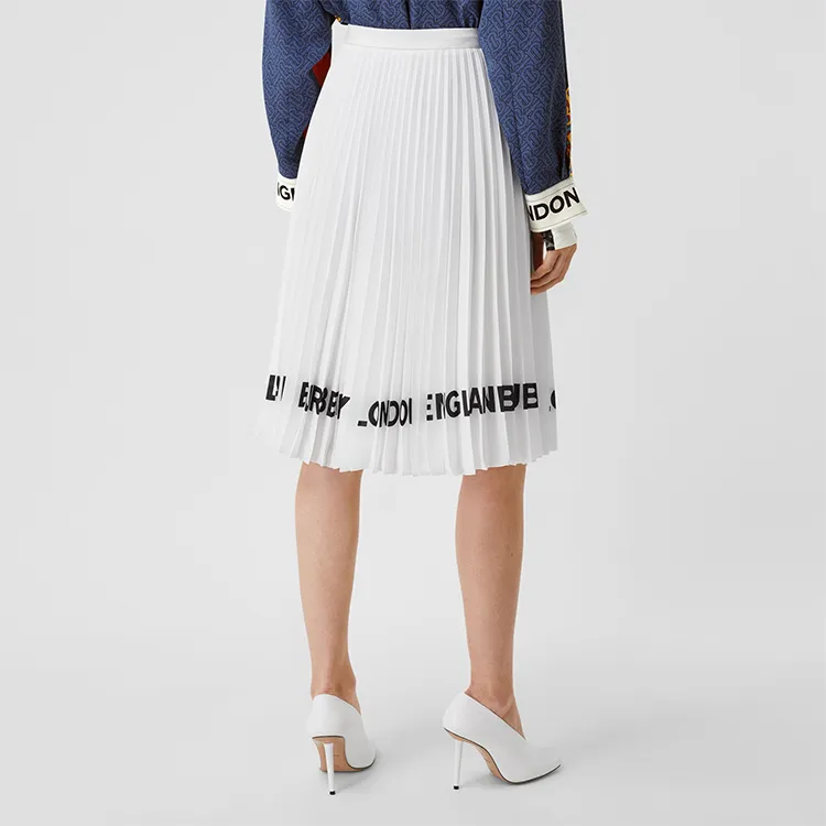 Burberry Casual Long Skirts Women's White-4