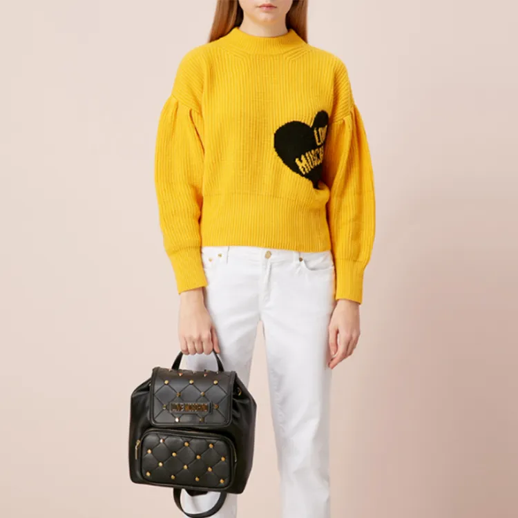 MOSCHINO PU Backpack Women's Black-4