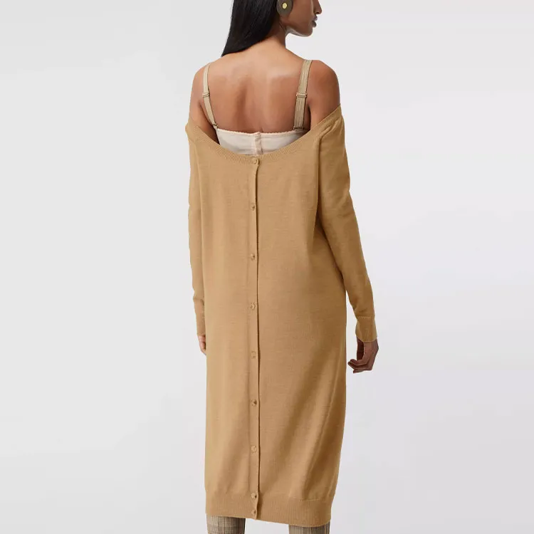 Burberry Sleeveless Dresses Women's Brown-5