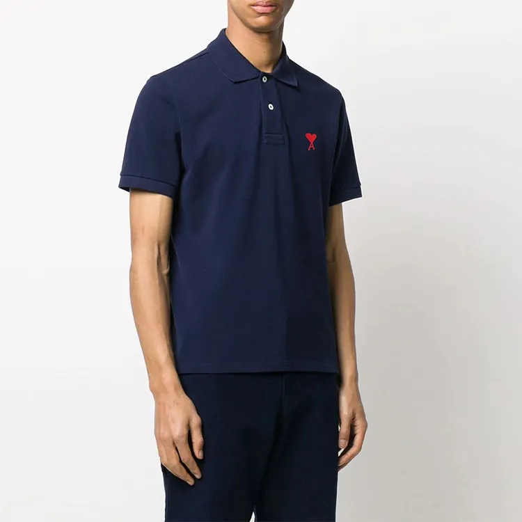 AMIPARIS Ami De Coeur Embroidered Polo Shirt-2