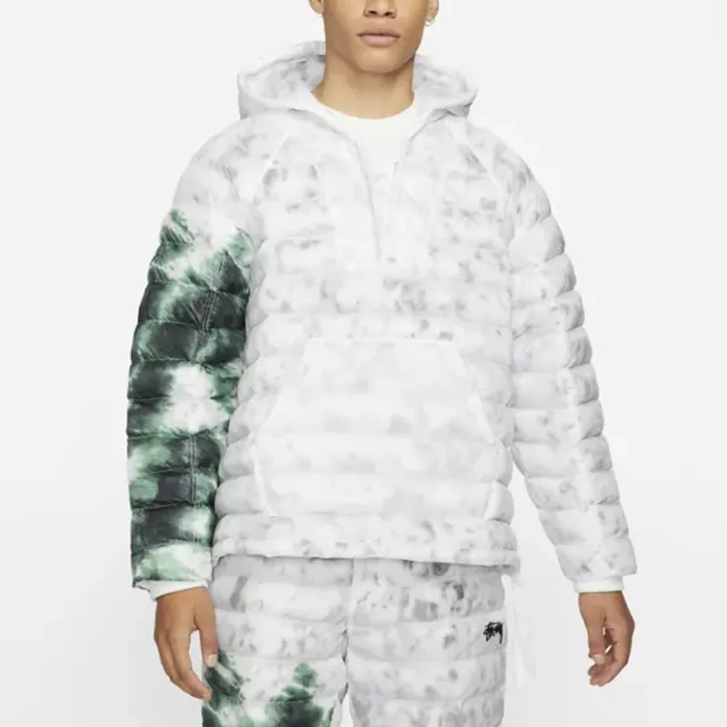Nike X Stussy Insulated Pullover Jacket 'White/Gorge Green'-2