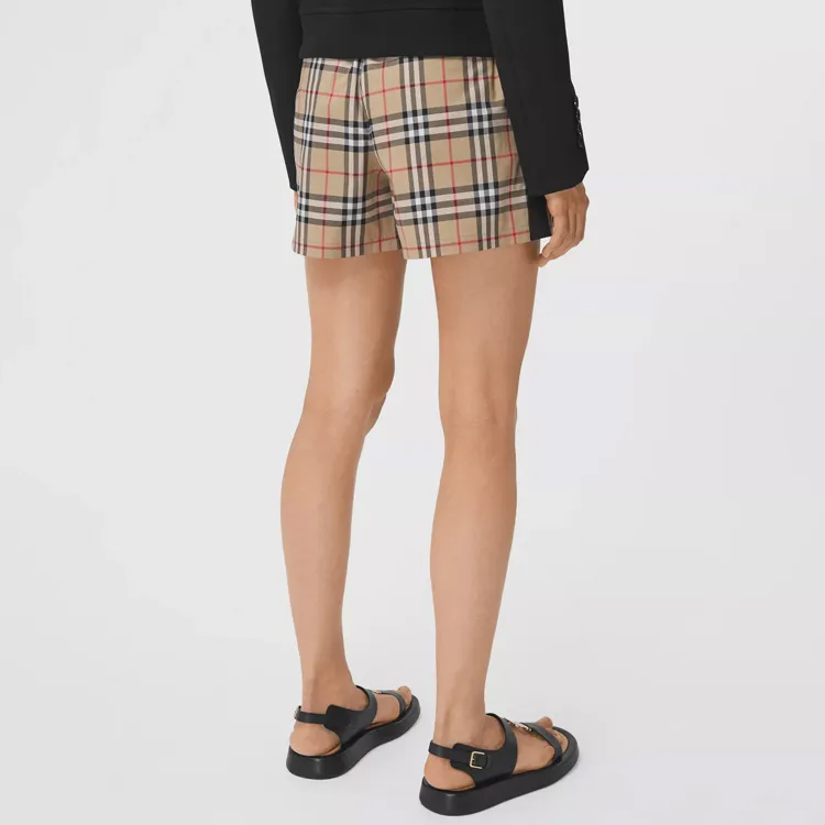 Burberry Vintage Check Side Stripe Shorts 'Archive Beige'-4