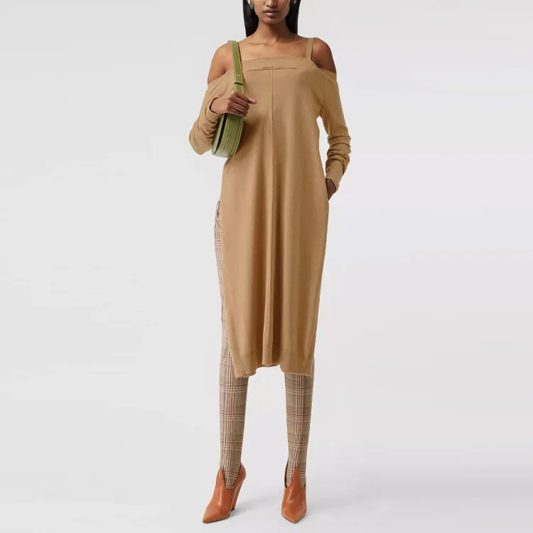 Burberry Sleeveless Dresses Women's Brown-3
