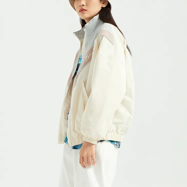 LiNing Badfive Jacket Women's Egg Cream Gray-4