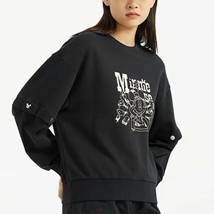 Disney X LINING Sports Fashion Collection Sweatshirts Women's Black-2