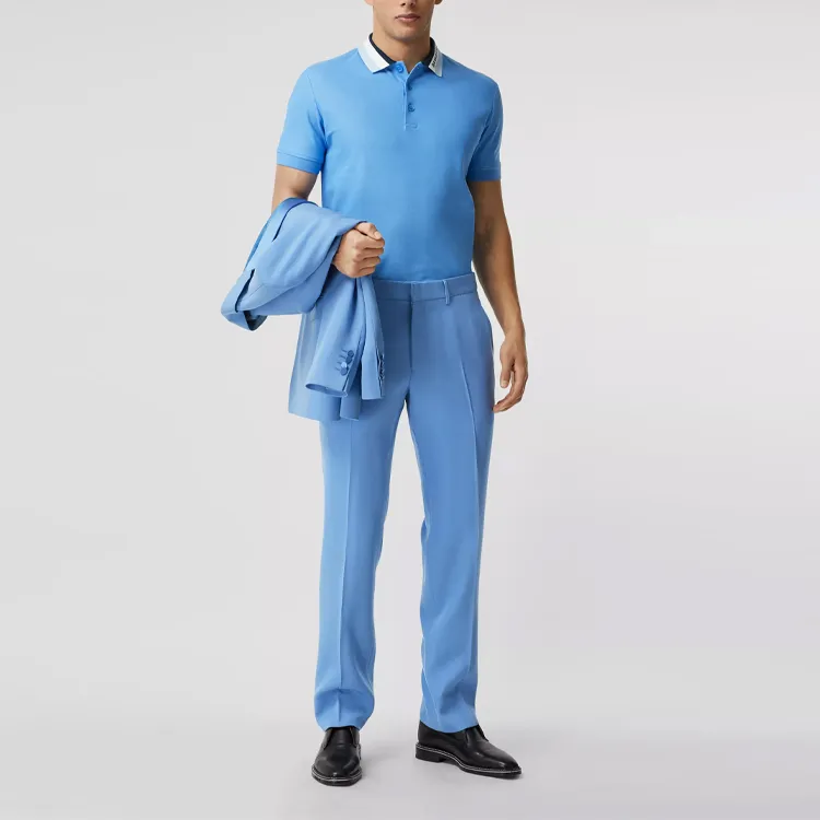 Burberry Polo Shirts Men Blue-1